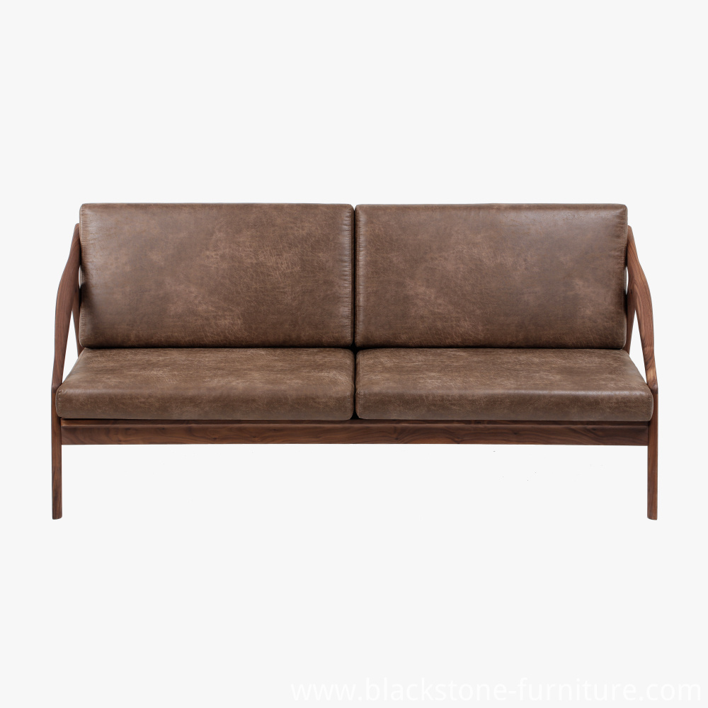Leather Wooden Sofa Leather Wooden Sofa